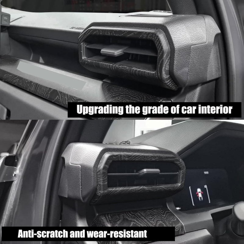 BORUIEN Dashboard Air Vent Outlet Cover for Toyota Tacoma 2024 2025 and 4Runner 2025 Interior Accessories Center Console Side Frame Decor Trim Cover (Black Wood Grain, Air Vent Cover) - Image 4